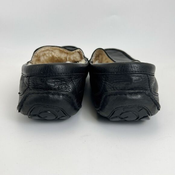 UGG Ascot Slipper Mens Size 11 Black Full Grain Leather Genuine Sheepskin 5379 main image 7